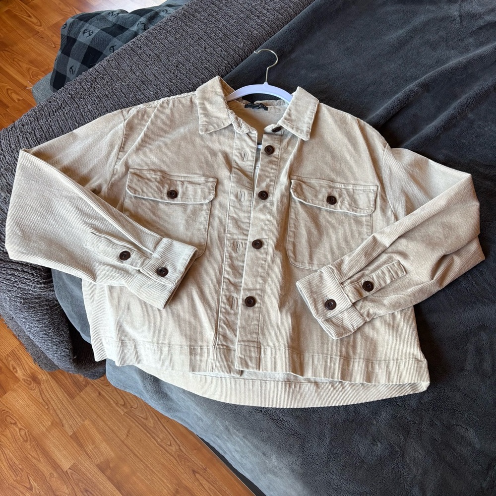 Women’s Velvet Heart Los Angeles Size M Corduroy Button Up Jacket - Picture 2 of 7